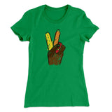 Peace Sign Hand Turkey Funny Thanksgiving Women's T-Shirt