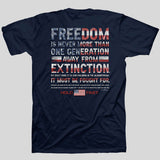 HOLD FAST Mens T-Shirt Ronald Reagan One Generation Quote