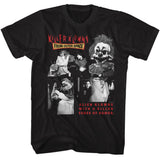 Killer Klowns From Outer Space - Four Black & White Photos - American Classics - Solid Black Adult Short Sleeve T-Shirt