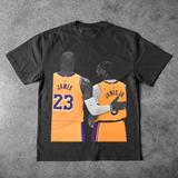 'THE KING AND I' JAMES HEAVYWEIGHT BLACK T-SHIRT