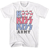 KISS - Patriotic Logo - American Classics - Solid White Adult Short Sleeve T-Shirt