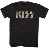 KISS - Logo - American Classics - Solid Black Adult Short Sleeve T-Shirt