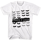 Kings Of Leon - Eye Lashes - American Classics - Solid White Adult Short Sleeve T-Shirt