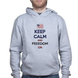 Unisex Keep Calm and Freedom On Hoodie