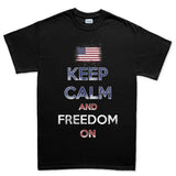 Men's Keep Calm and Freedom On T-shirt Style001