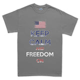 Men's Keep Calm and Freedom On T-shirt Style001