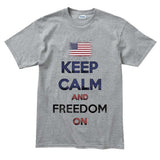 Men's Keep Calm and Freedom On T-shirt