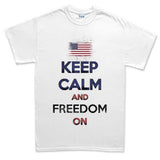 Men's Keep Calm and Freedom On T-shirt Style001
