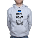 Unisex Keep Calm and Thank A Police Officer Hoodie Style001