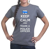 Ladies Keep Calm and Thank A Police Officer T-shirt Style001
