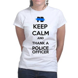 Ladies Keep Calm and Thank A Police Officer T-shirt