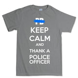 Men's Keep Calm and Thank A Police Officer T-shirt Style001