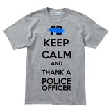 Men's Keep Calm and Thank A Police Officer T-shirt Style001