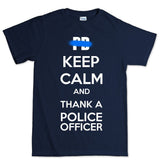 Men's Keep Calm and Thank A Police Officer T-shirt Style001
