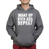 Wake Up. Kick Ass. Repeat. Hoodie