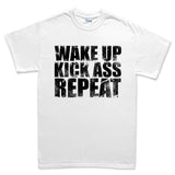 Wake Up. Kick Ass. Repeat. Men's T-shirt Style001