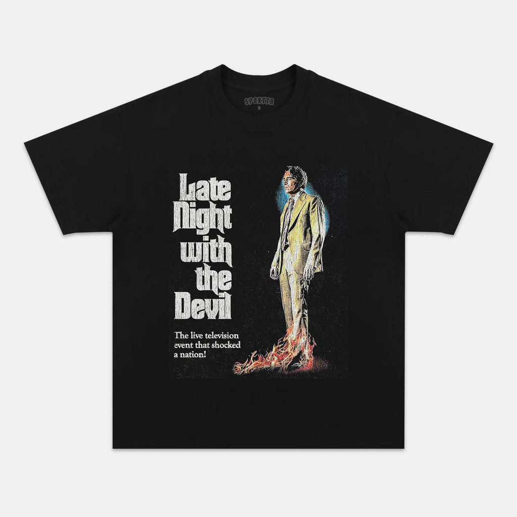 LATE NIGHT WITH THE DEVIL VINTAGE  T-SHIRT