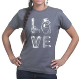 Ladies LOVE Weapons T-shirt Style001