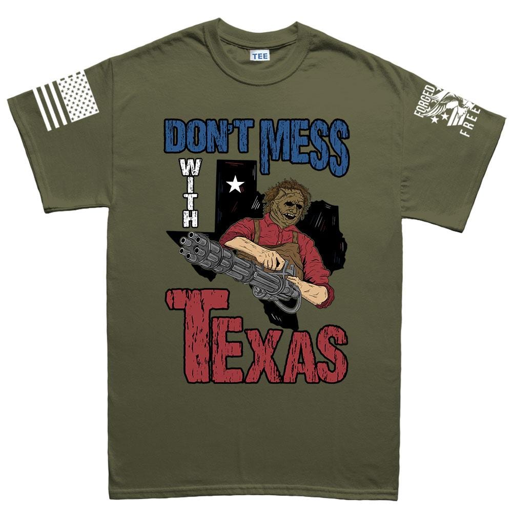 Mens Don't Mess With Texas (Leatherface) T-shirt