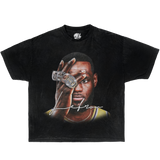 Lebron Championship Rings Hand Boxy Garment-Dyed Black Shirt Streetwear Y2K