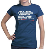 Ladies Gun And Lightsaber T-shirt