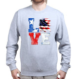 Unisex Love America Sweatshirt Style001