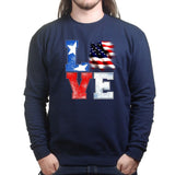 Unisex Love America Sweatshirt Style001