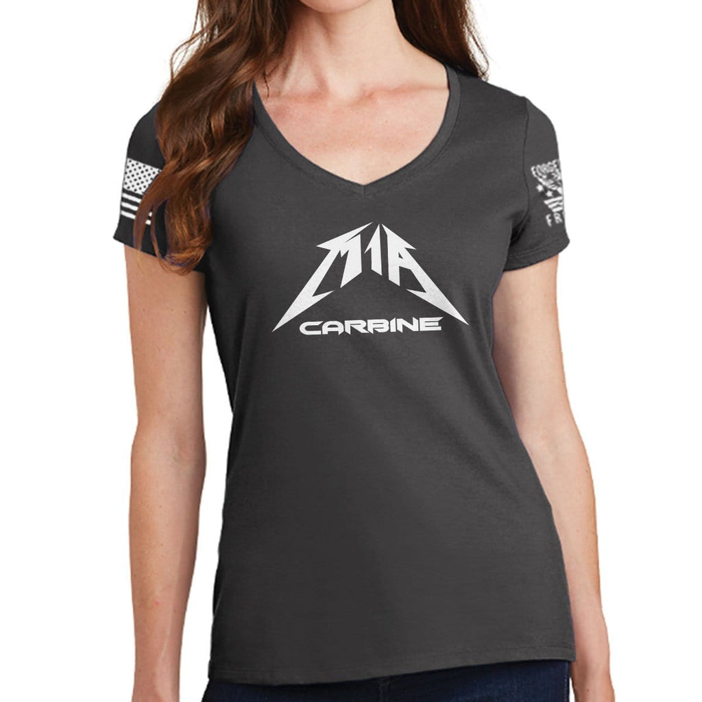 Ladies M1A Carbine V-Neck T-shirt Style001