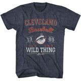 Major League - Cleveland 89 - American Classics - Heather Blue Adult Short Sleeve T-Shirt