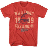Major League - Wild Thing 89 - American Classics - Heather Red Adult Short Sleeve T-Shirt