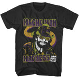 Macho Man - Madness - American Classics - Gray Front Print Adult Short Sleeve T-Shirt