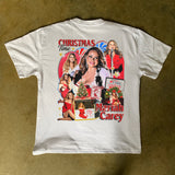 MARIAH CHRISTMAS TIME HEAVYWEIGHT WHITE T-SHIRT