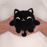 TeeTurtle Reversible Cat Plushmate (Black)