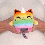 TeeTurtle Reversible Cat & Kittencorn Plushmate