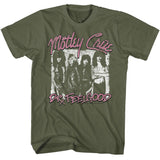 Motley Crue - Dr Feelgood - American Classics - Solid Green Adult Short Sleeve T-Shirt