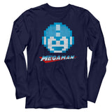 Mega Man - Mega Face - Long Sleeve - Adult - T-Shirt