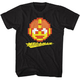 Mega Man - Mega O Lantern - American Classics - Solid Black Adult Short Sleeve T-Shirt