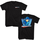 Mega Man - BB1 - American Classics - Solid Black Adult Short Sleeve T-Shirt