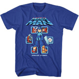 Mega Man - MM1 Select Screen Remix - Short Sleeve - Adult - T-Shirt