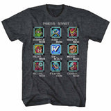 Mega Man - Stage Select - Short Sleeve - Heather - Adult - T-Shirt