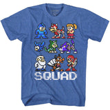 Mega Man - Squad - Short Sleeve - Heather - Adult - T-Shirt