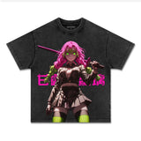 UNISEX ANIME INSPIRED VINTAGE TEEä¸¨DEMON SLAYER-[FRONT] Style005
