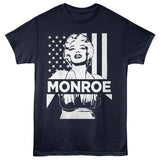 Marilyn Monroe - Flag - American Classics - Blue Front Print Adult Short Sleeve T-Shirt