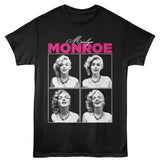 Marilyn Monroe - Multi Photo - American Classics - Solid Black Adult Short Sleeve T-Shirt