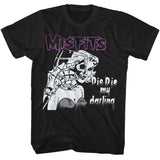 Misfits - Die Die - American Classics - Solid Black Adult Short Sleeve T-Shirt