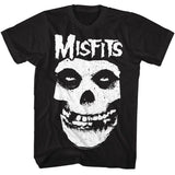 Misfits - Skull - American Classics - Solid Black Adult Short Sleeve T-Shirt Style001