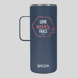 Kerusso Love Never Fails Hexagon 22 oz Stainless Steel Mug