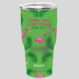 Kerusso 30 oz Stainless Steel Tumbler Flamingo