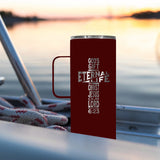 Kerusso 22 oz Stainless Steel Mug With Handle Eternal Life Cross