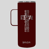 Kerusso 22 oz Stainless Steel Mug With Handle Eternal Life Cross